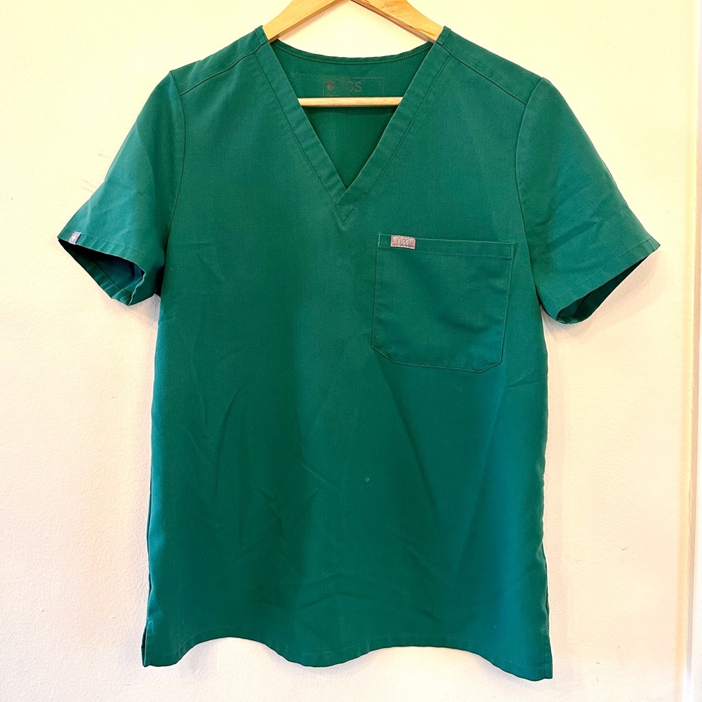 Figs Hunter Green Catarina Scrub Top